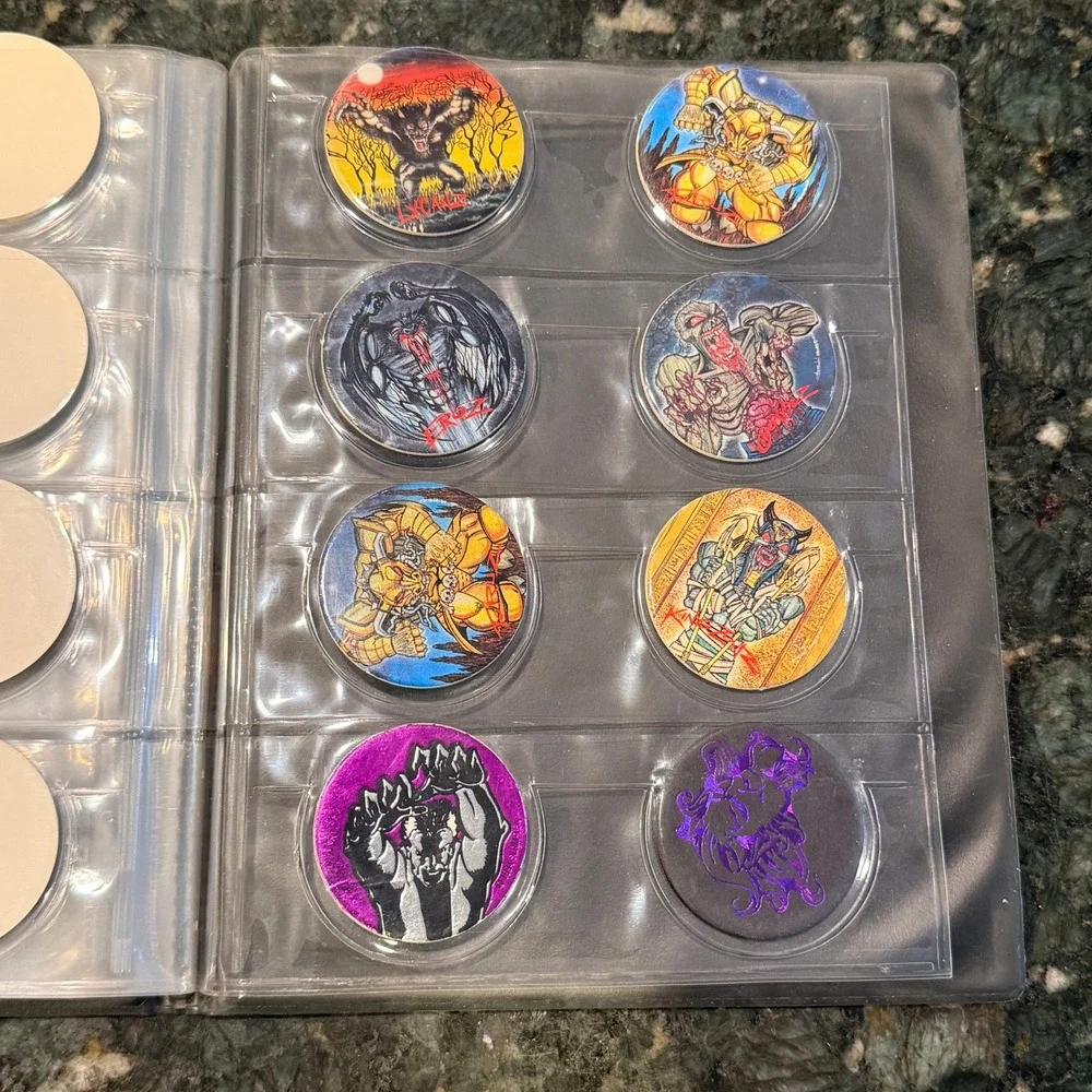 Vintage Ultra Pro Cap Binder Pog Collection Poison 8-Ball Slammers Lot 90s Toy